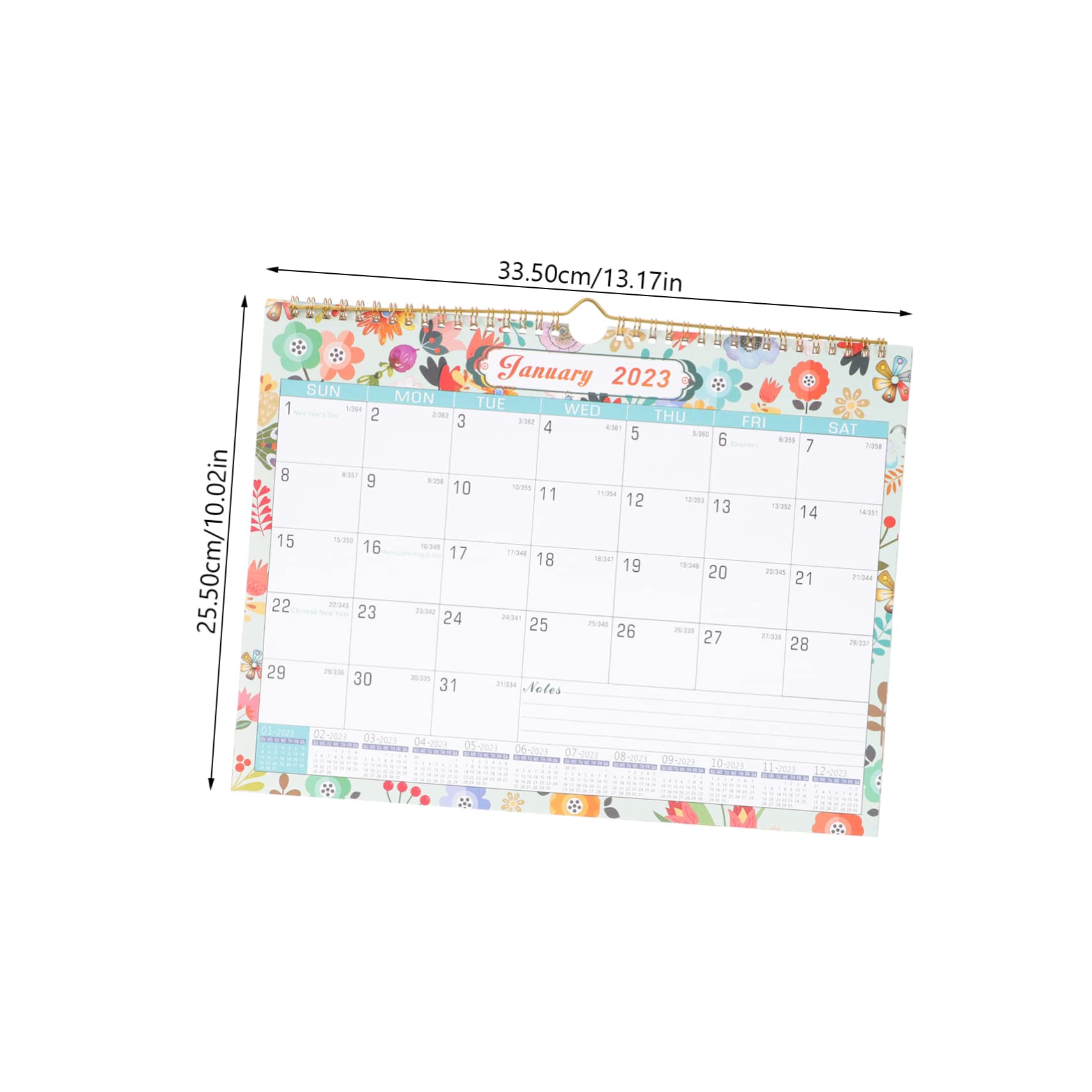 3 Piezas teniendo en el mensual de pared 2022-2023 calendarios cool office calendars mensual en ingles de pared resistente Papel SHINEOFI