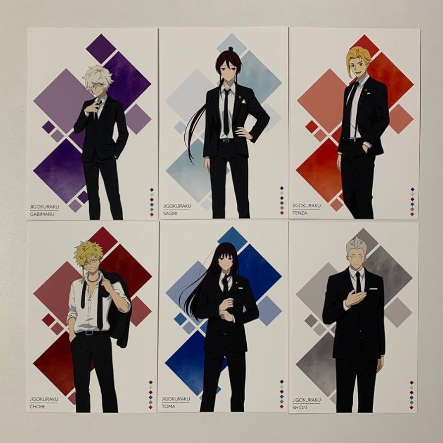 地獄楽 オリジナルポストカードセット 極楽ver Heart 地獄楽メタリックポストカード 10個入 BOX ボックス