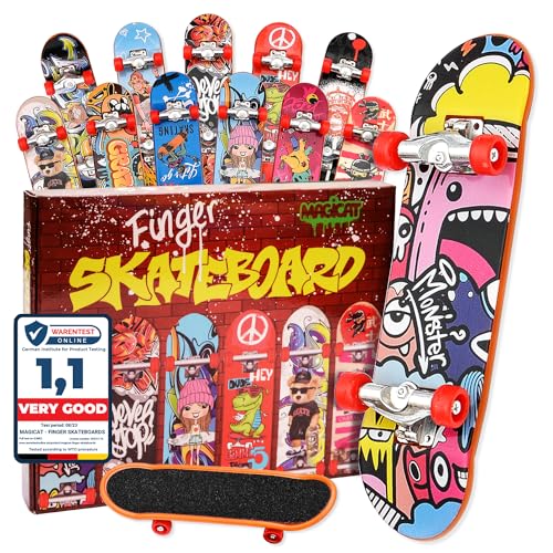 Magicat Premium Fingerboard Set I 12 Cool Finger Skateboards for Kids I Party...