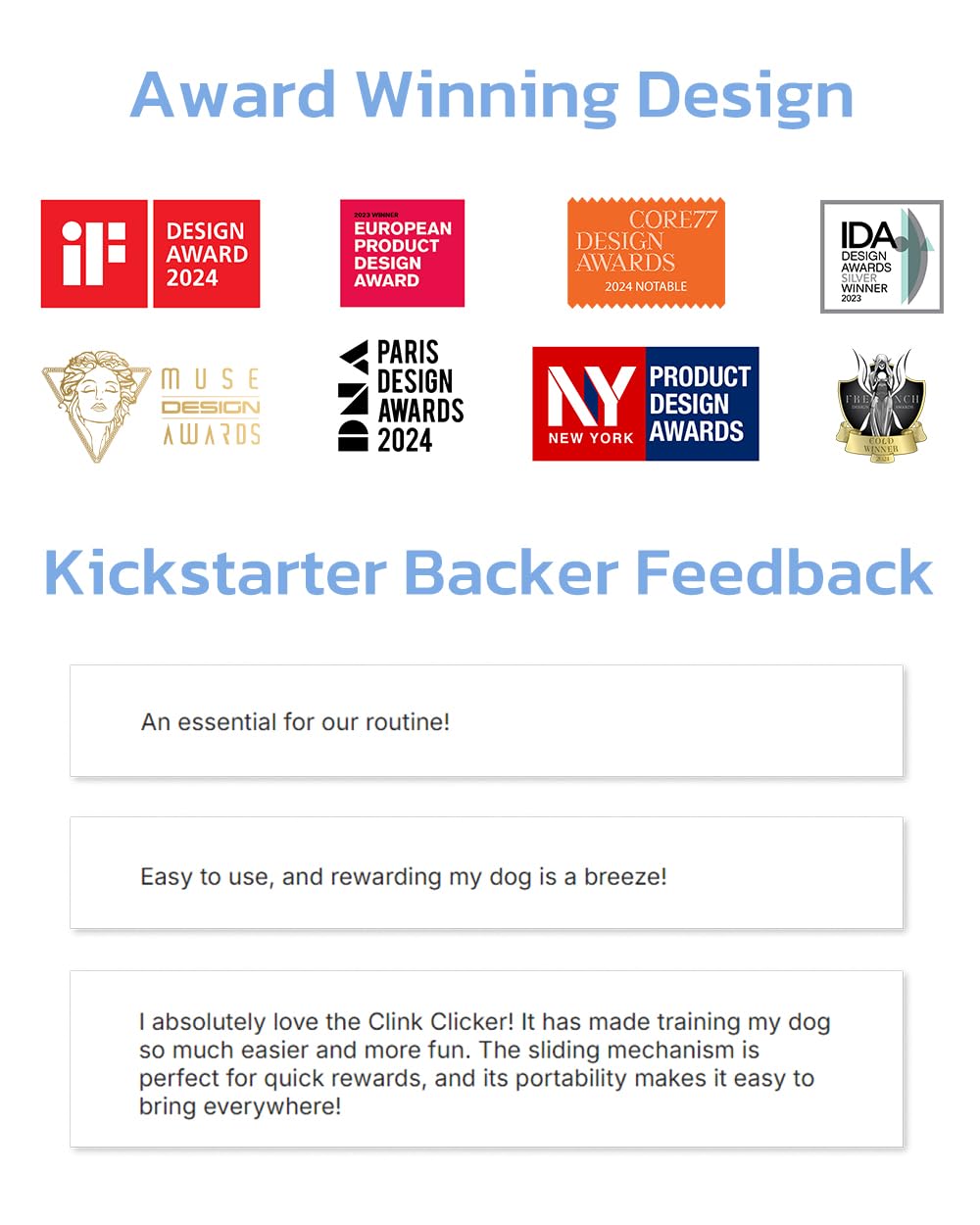 Clicker - Bolsa de entrenamiento para perros y golosinas para perros, alternativa de doble uso, 2 en 1, duradero, ligero (2.3 onzas), fácil de limpiar y manejar, rápido de llenar, diseño innovador