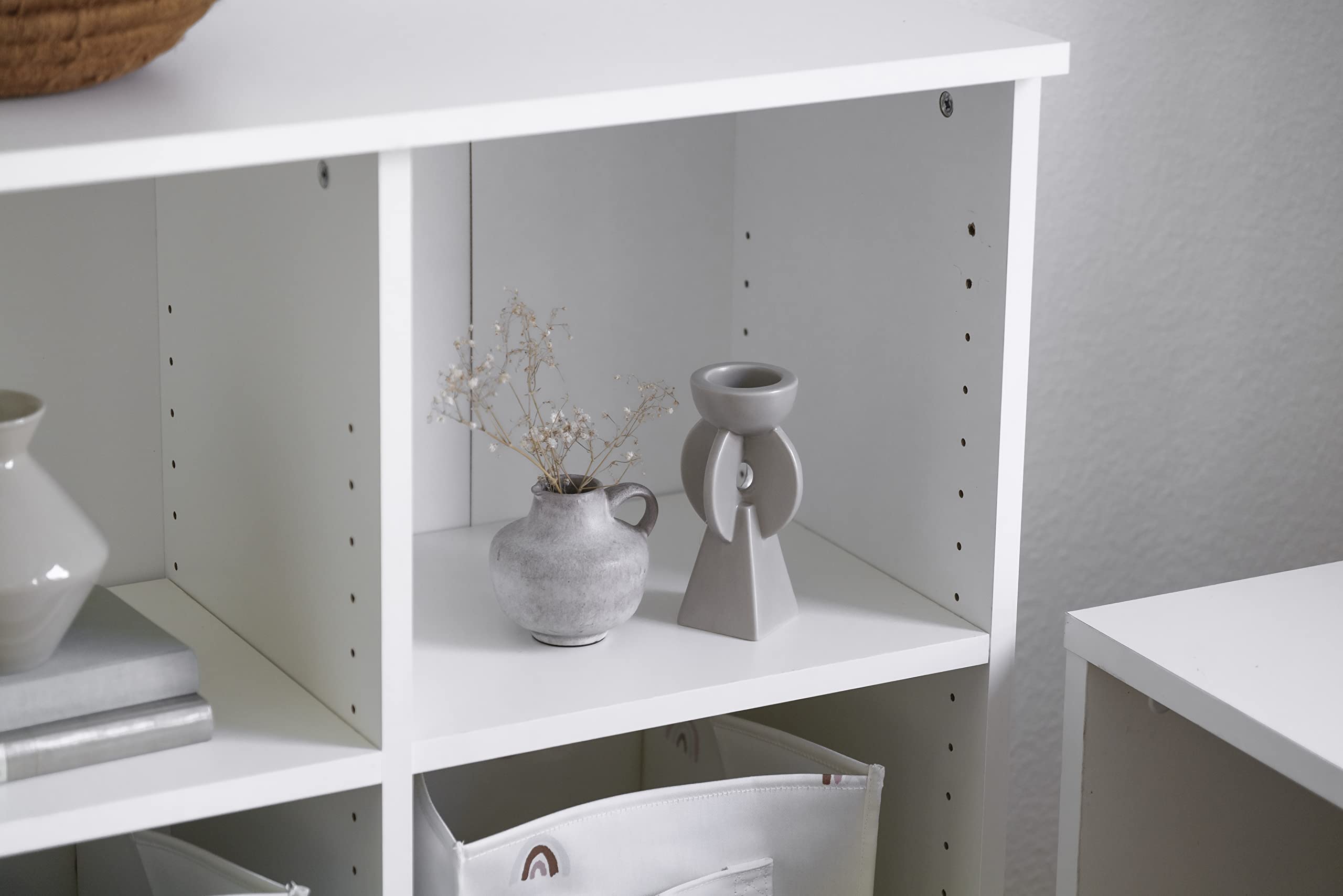 Kommode Weiß Ordnerschrank Aktenschrank 80,2 x 109,5 x 35 Schrank für Ordner Mehrzweckschrank Bücherschrank Büromöbel Kombinierbar Allzweckschrank Vorratsschrank Büro Möbel