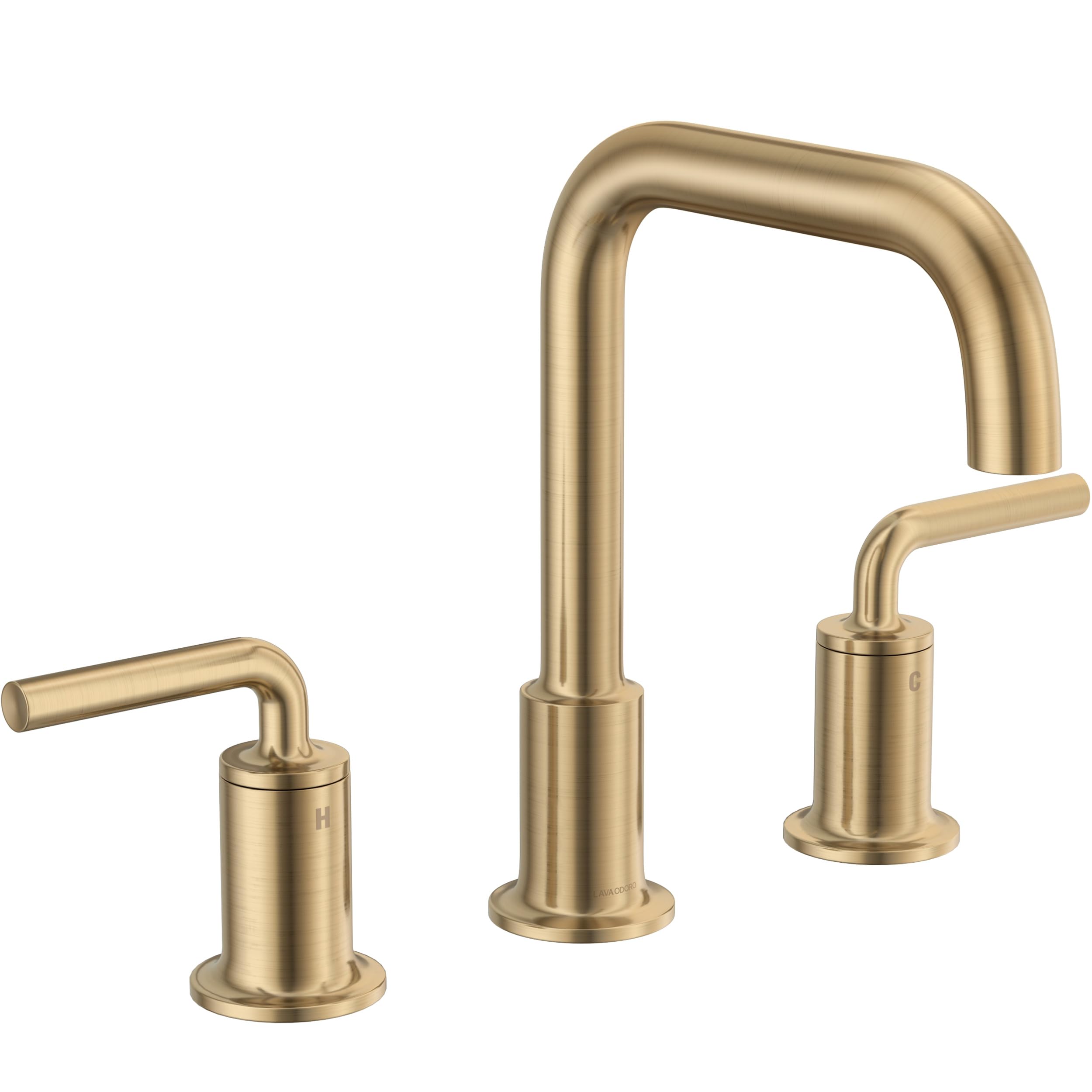 Lava Odoro Champagne Gold Bathroom Faucet 8 inch Widespread Bathroom Faucet 3 Hole with Drain Assembly Supply Line