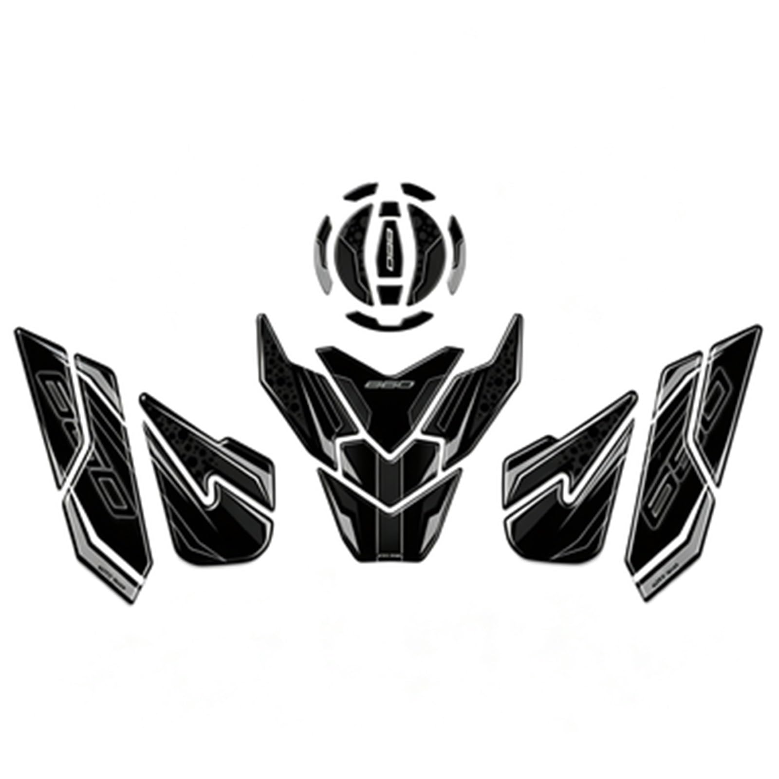 Resin Tank Pad Sticker Motorcycle Fuel Protection Decal for Kawasaki for Versys650 2024 2023 2022 Bike Tank Film(Color9)