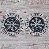 3S MOTORLINE - Pegatina para Casco de Moto (2 Unidades, Color Negro