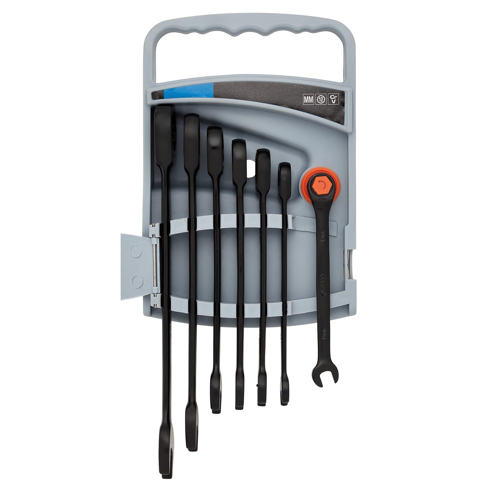 Draper 51178 Hi-Torque Métricas Combinación Llave de trinquete, Negro, Set de 7 piezas