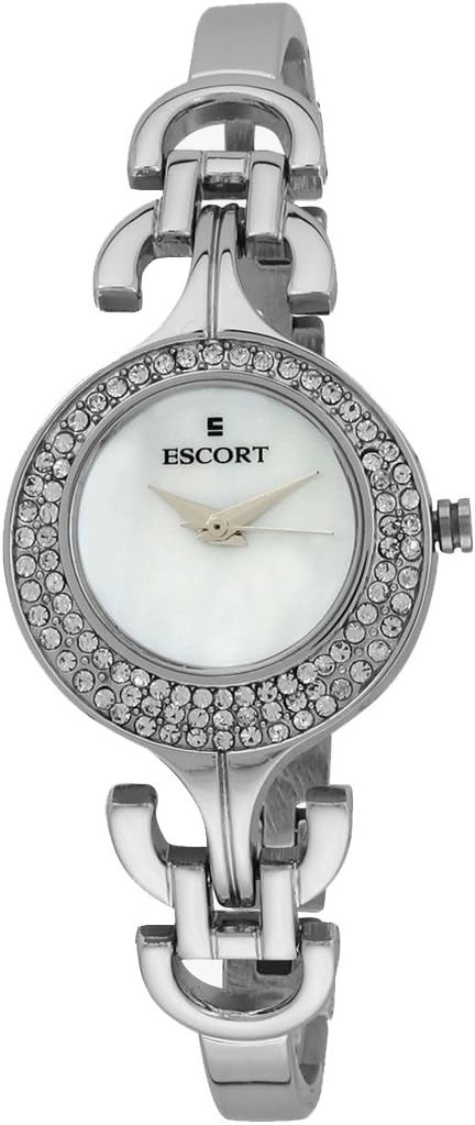 Escort Analog White Dial Women's Watch-E-1600-287