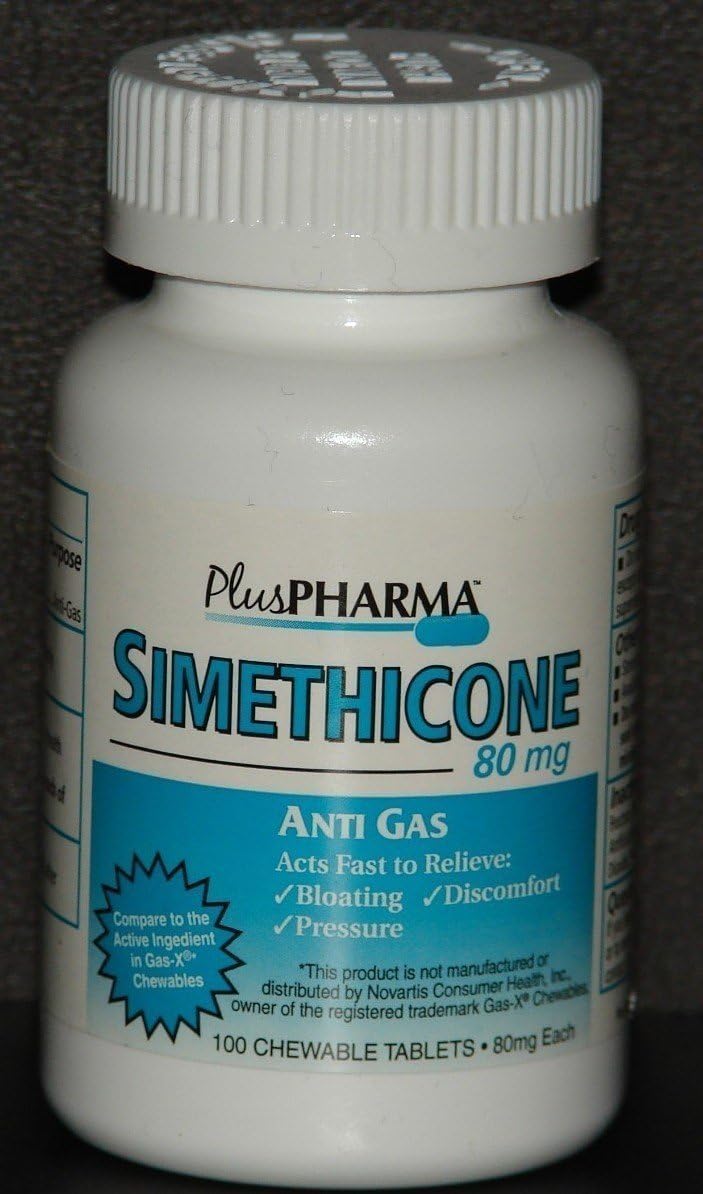 Simethicone Anti Gas (80mg) - 100 Chewable Tablets