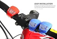 Vista 5 de Malker Juego de luces LED de silicona delanteras y traseras para bicicleta, faros delanteros y traseros, impermeables y de seguridad para carretera