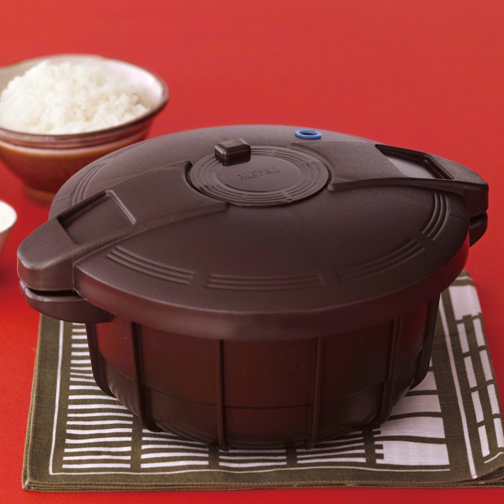 Amazon｜マイヤー 旧タイプ「電子レンジ圧力鍋 2.3L」 ブラウン