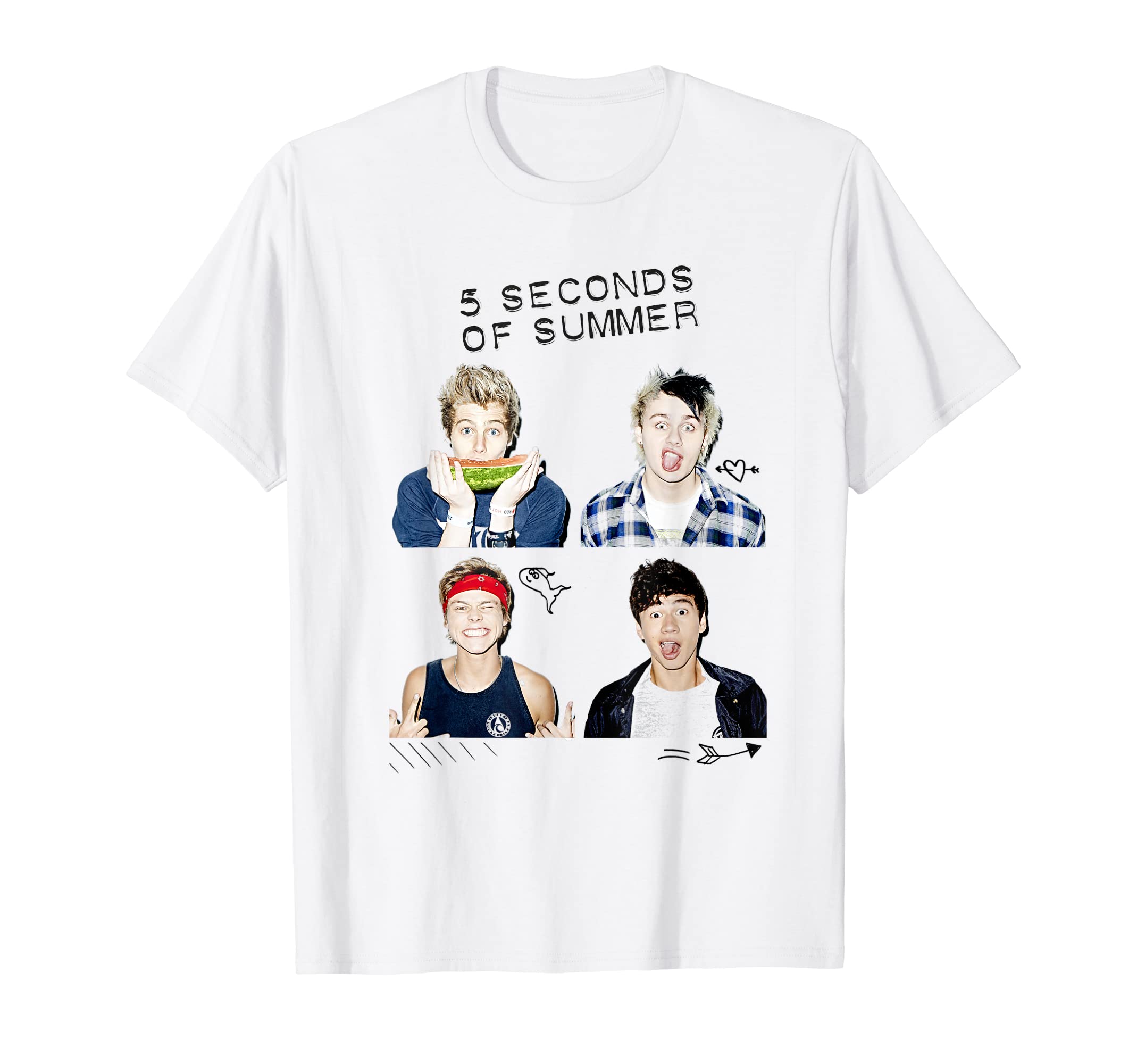 5 Seconds of Summer - Photo Scribble T-Shirt