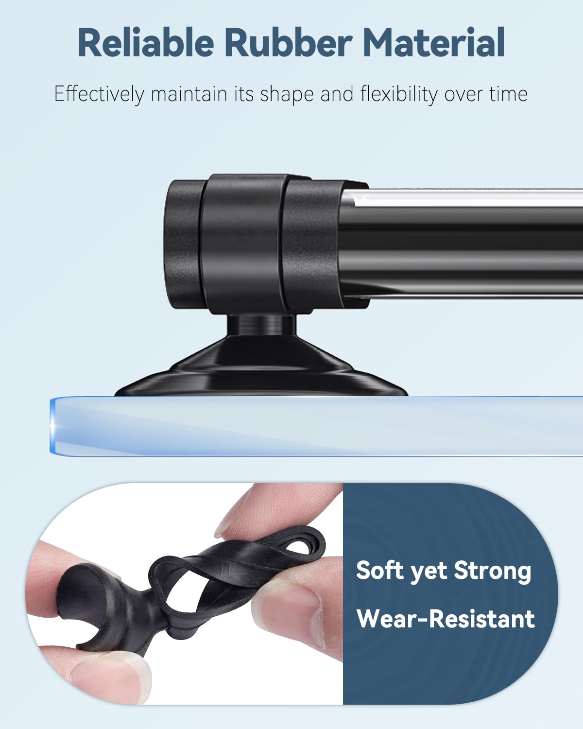 Pawfly 6 Pcs Fish Tank Tube Light Suction Cups Aquarium Suction Cups for 2.5 cm to 3.8 cm Wide Submersible Light Aquarium Tube Light Holders with 1 Inch Elastic Rubber Ring (Not for Airline Tubing) - Image 4