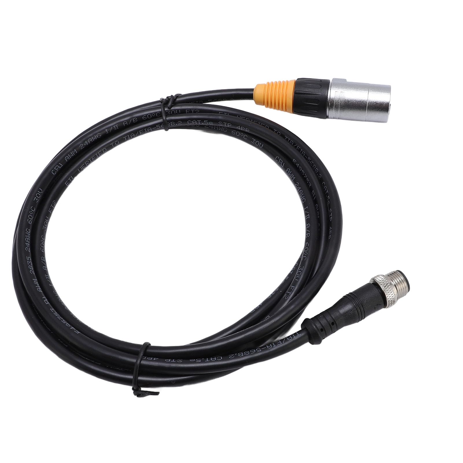 Câble Ethernet Industriel, pour M12 RJ45 étanche, connecteur mâle à 5 Broches blindé, pour l'automatisation Industrielle, Transmission de données à Haute Vitesse, (5 m / 16,4 Pieds)