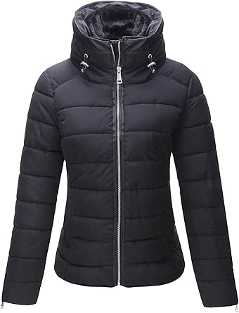 Veste Matelassée Homme - Doudoune Légère Hiver - Polaire Doublure + Col Fourrure - Fermeture Éclair - Couleurs Variées