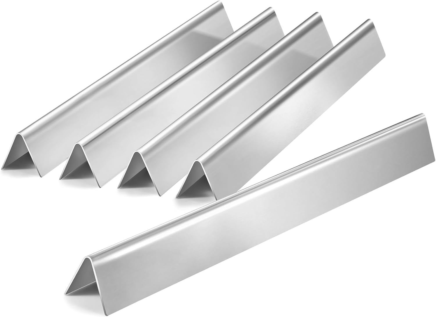 GGC 21" Flavorizer Bars Replacement for Weber 7534 Spirit 200 Series E200 E210 S210 S210 with Side-Controls, Fit for Weber Spirit 500, Genesis Silver A, 5 PCS Stainless Steel Flavor Bars 21.5in for Weber 200 Series(7534)