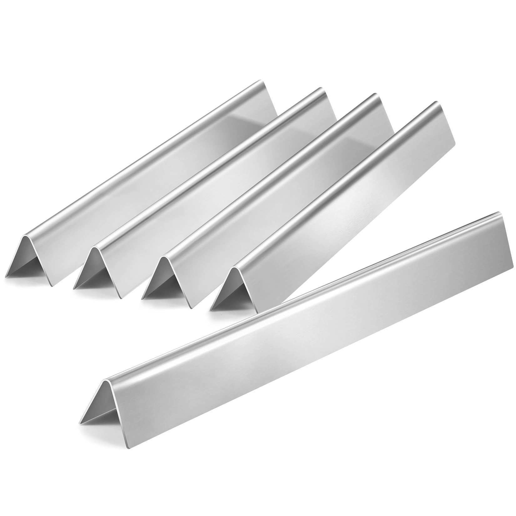 GGC 21" Flavorizer Bars Replacement for Weber 7534 Spirit 200 Series E200 E210 S210 S210 with Side-Controls, Fit for Weber Spirit 500, Genesis Silver A, 5 PCS Stainless Steel Flavor Bars