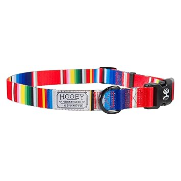 Hooey Nomad Dog Collar, Durable Polyester Webbing Collar with Western-Inspired Prints, Serape Tijuana, Large