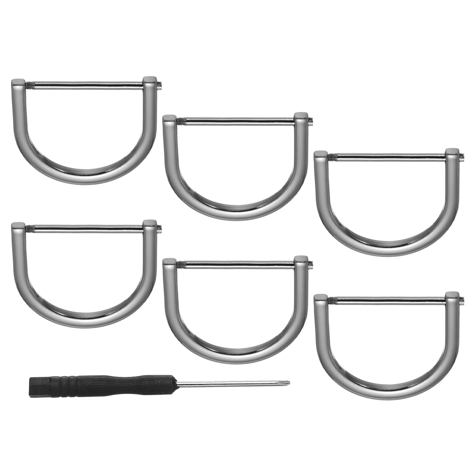 PATIKIL 1-1/2" D-Rings Screw in Shackle