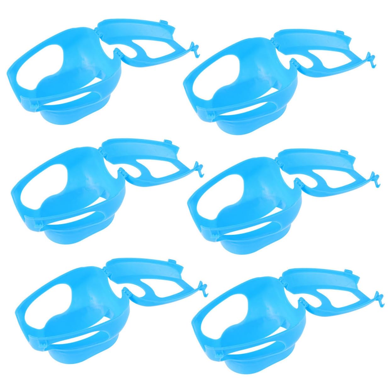 Toyvian 6 Pezzi Fermo per piccioni voliera Accessori Allevamento Porta Piccione mangiatoia per pollame mangiatoia Fissa per piccioni titolari di Alimentazione pp Sky-Blue