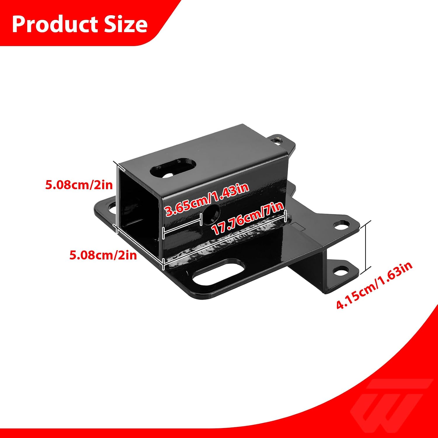WeiSen 2" Rear Receiver Hitch Compatible with Honda Recon TRX250 2002-2026, Trailer Towing Hitch
