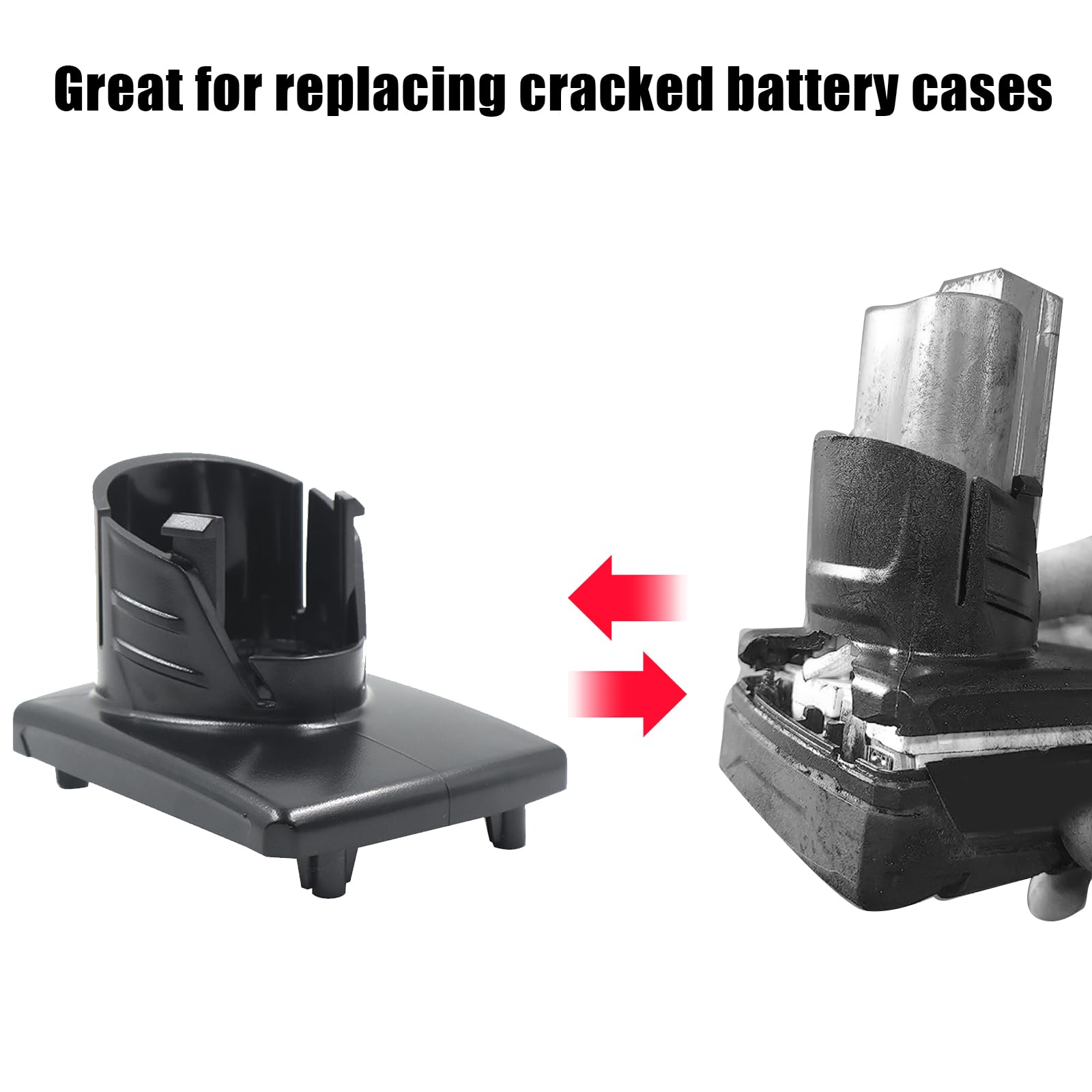 Sostituzione della custodia della batteria M12,4Pcs M12 Battery Cover,Kit di riparazione di plastica della cassa della batteria 12V 3.0Ah 6.0Ah 9.0Ah(Nessuna batteria inclusa)