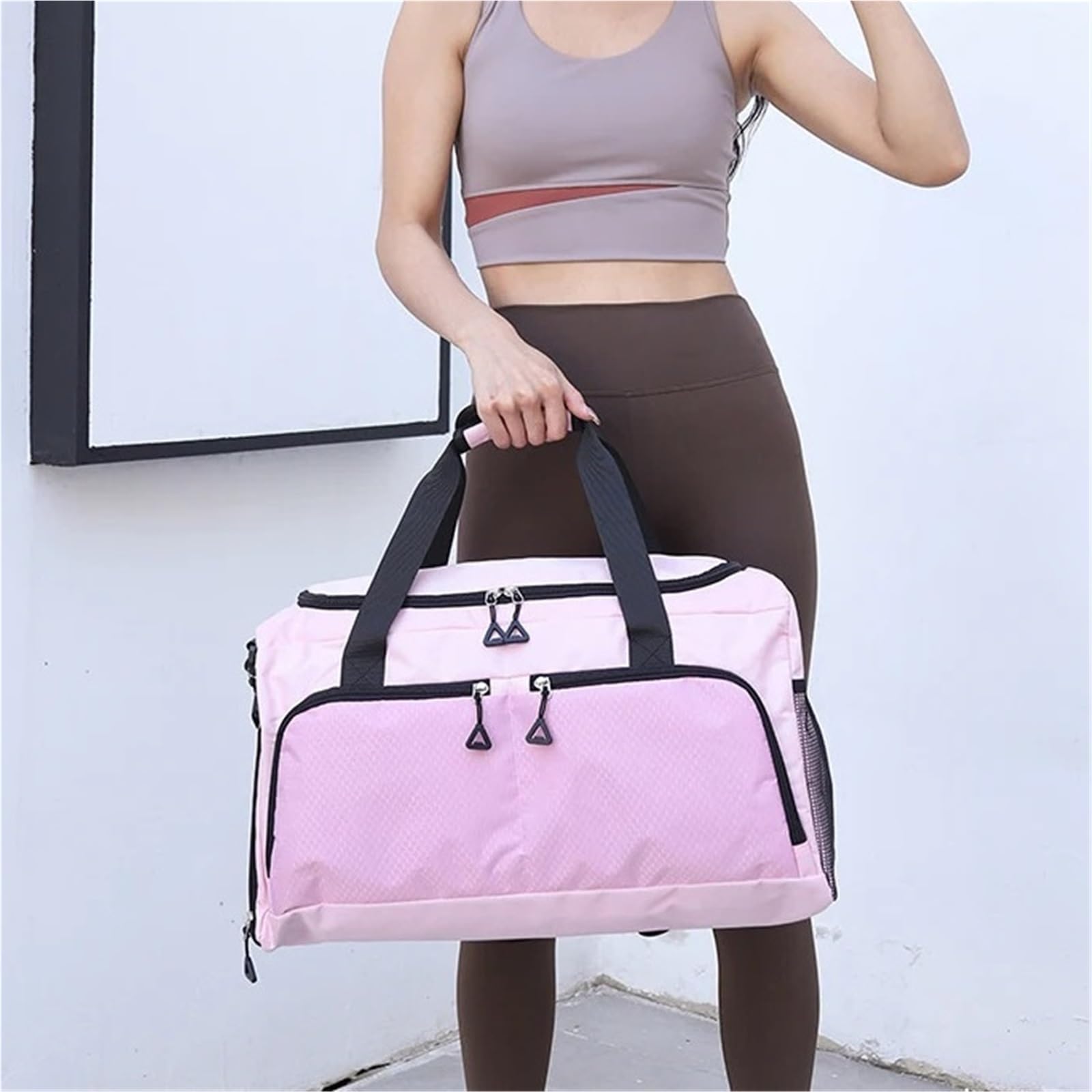 Bolsa para esterillas de Yoga Bolsa de Gimnasio con Compartimento for Zapatos y Bolsillo Impermeable for Mujer for Deporte