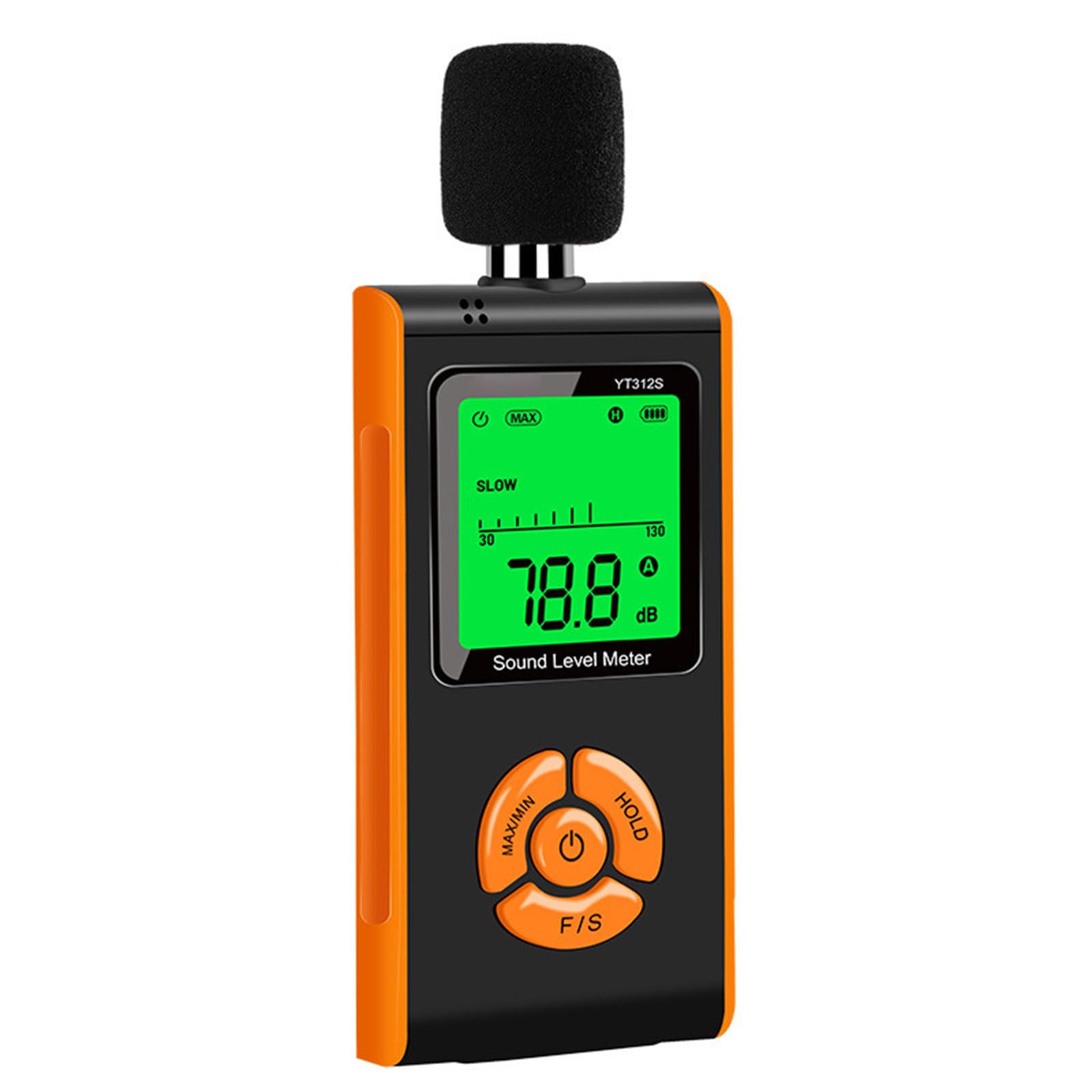 Tfaoys Handheld Decibel Reader With Backlit Lcd Display, Digital Sound Meter For Home School And Factory Sound Checks With Fast Slow Response Reading Handheld Factory Home School Acoustic Tester