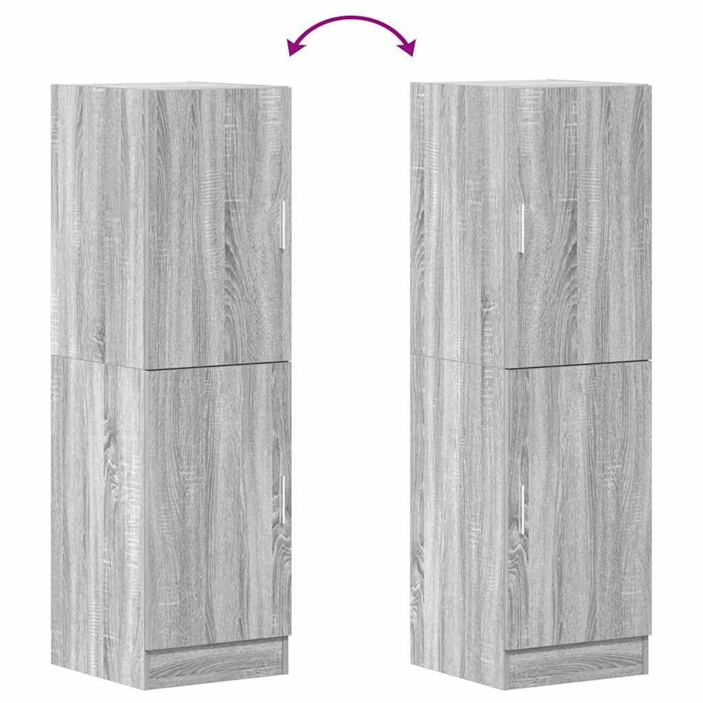 vidaXL Mueble de Cocina Madera ingeniería Gris Sonoma 38x41,5x131,5 cm
