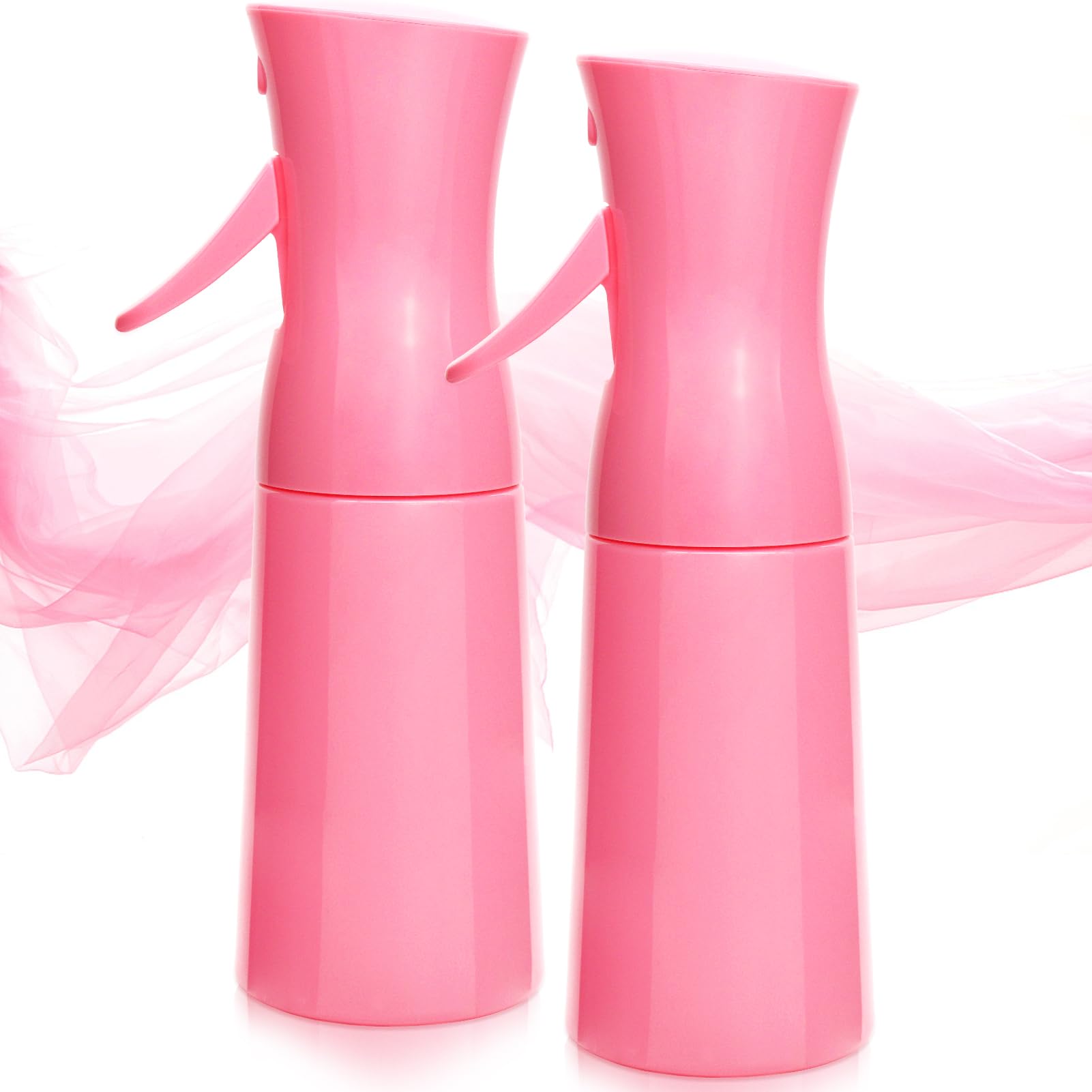 Empty Spray bottles, Spray Water Bottle Fine Mist Refillable, Continuous Spray Bottle for Hair, Skin Care, Planting, Showering Pets, Travel, Cleaning & Home (Pink 2Pack
