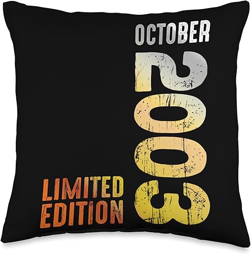 Since October 2003 Retro 2003 Vintage 2003 October Throw Pillow
