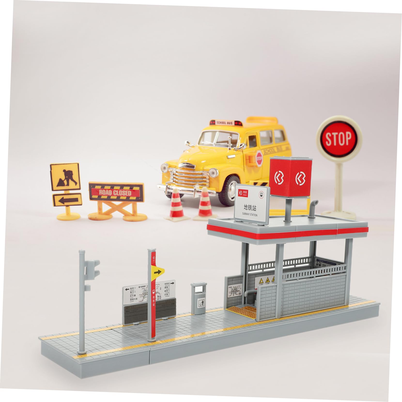 UPKOCH Modelo Plataforma Estación Metro DIY para Niños, Plástico Duradero, Tamaño Compacto, Juguete Educativo, Escenario de Simulación Ferroviaria, Manualidades y Hobby, Uso Familiar,