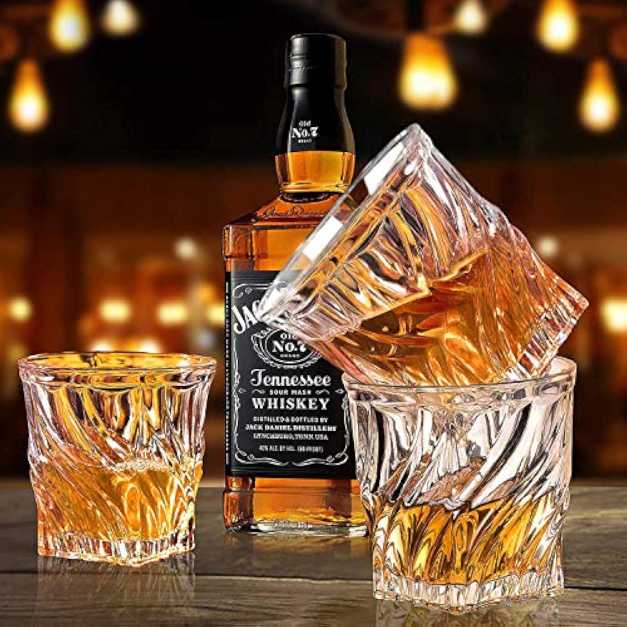Italian Premium Fashioned Whiskey Glasses Set, 300ml