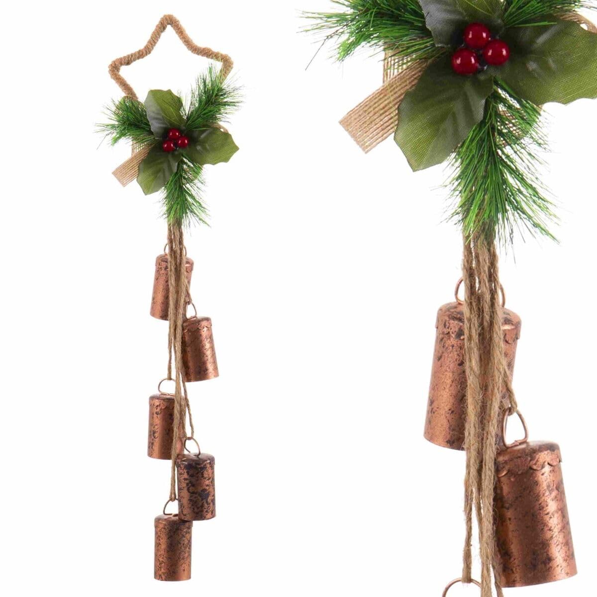 BigBuy Christmas Christmas Ornament Multicolor Copper 11 x 3.2 x 42.5 cm, Multicoloured