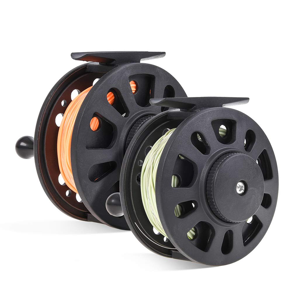 GLA7/8 GLA5/6 Moulinet pour Pêche à la Mouche, avec Requises Ligne de Pêche à la Mouche, Durable, avec la Roue de Ligne Gauche/Droite Décalé Accessoire de Pêcheur à la Main (Vert GLA5/6)