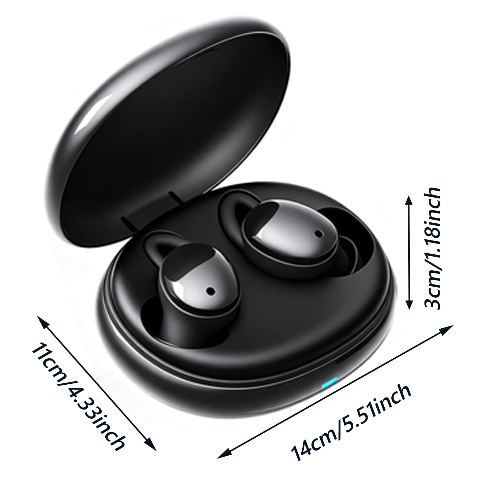 Auriculares ANC InvisibleFit para Dormir, Auriculares ANC para Dormir De Lado, Auricular Inalámbrico con Cancelación De Ruido Mini Compacto, Ideal para Relajación, Sueño Reparador (White)