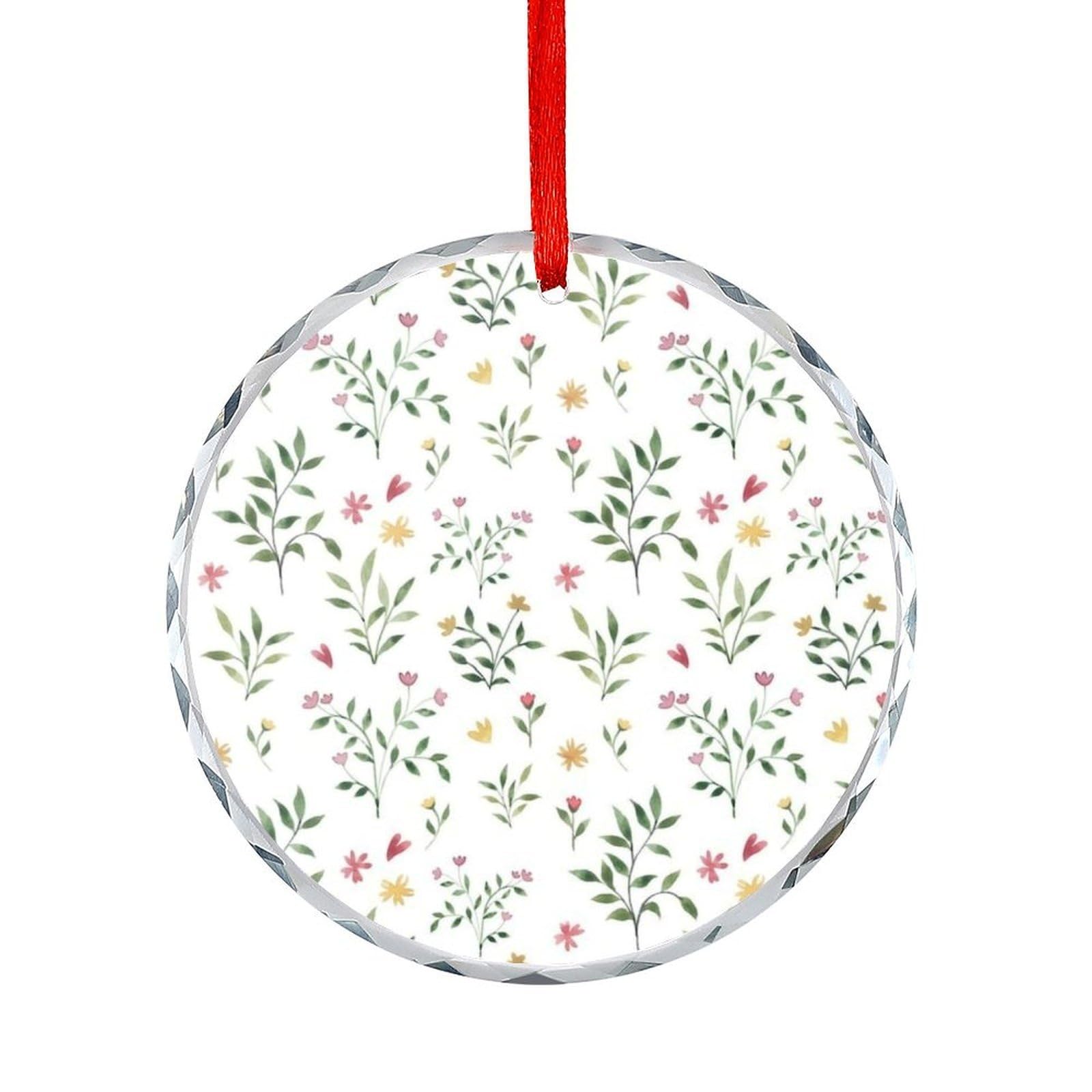 Btcowzrv Style Ink Flower Round Ornament Hanging Pendant Decor