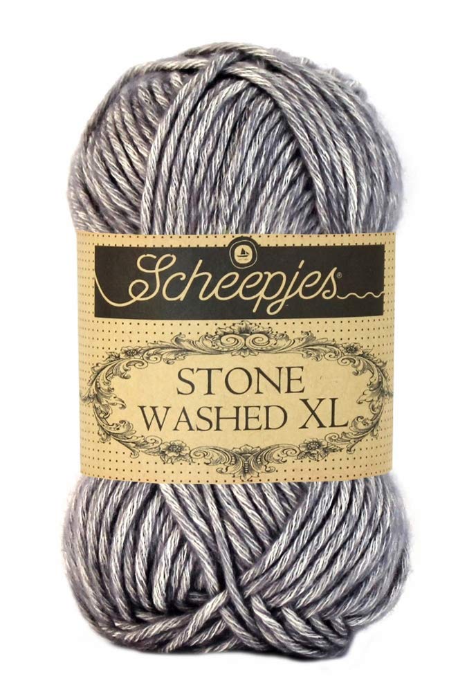 Scheepjes Stone Washed XL Colour 842 Smokey Quartz 50 g Soft Cotton Blend for Knitting and Crocheting