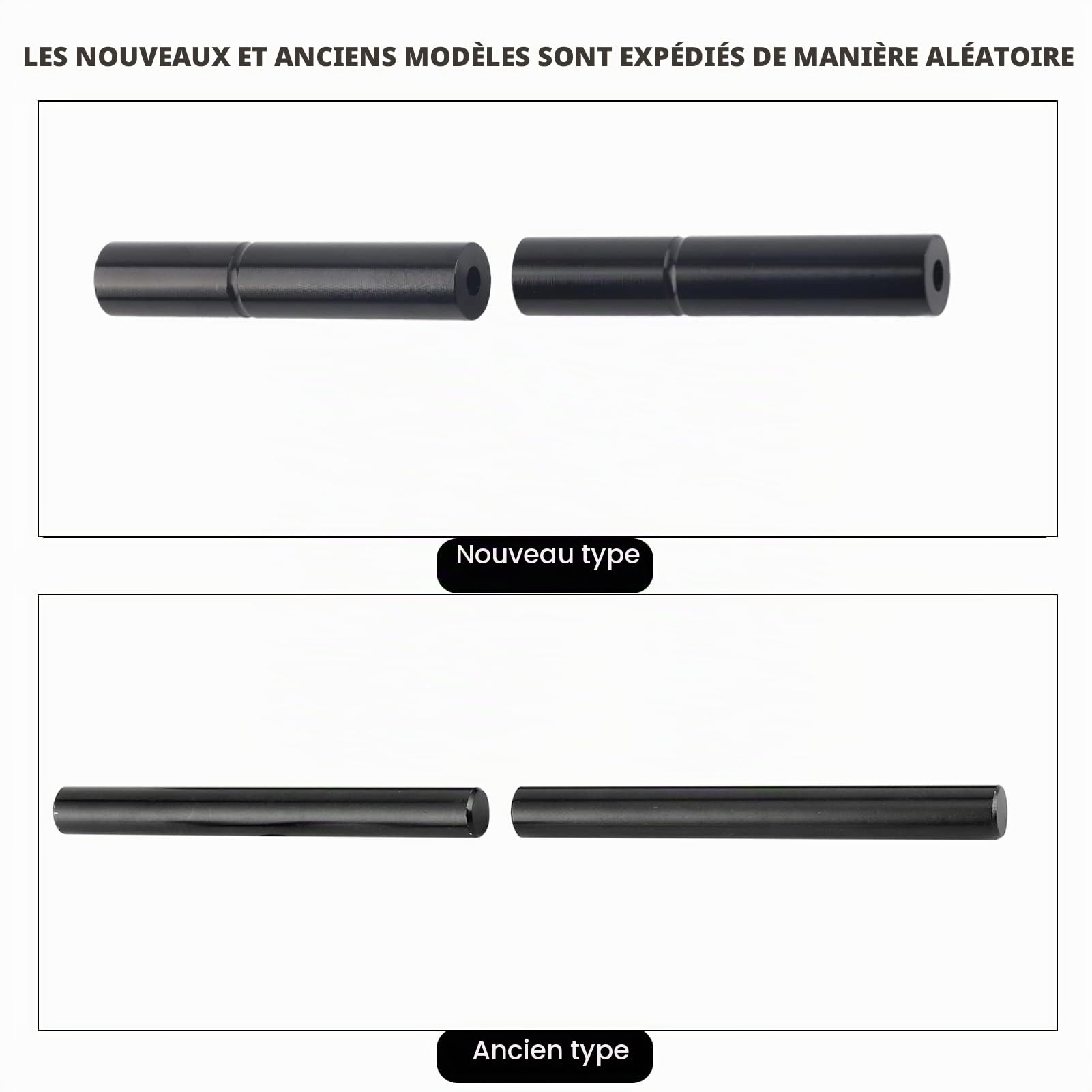 Rallonge de guidon de renfort de barre transversale efficace nécessaire en alliage d'aluminium pour quad pour les scooters pour les vacances en cyclomoteur(black)