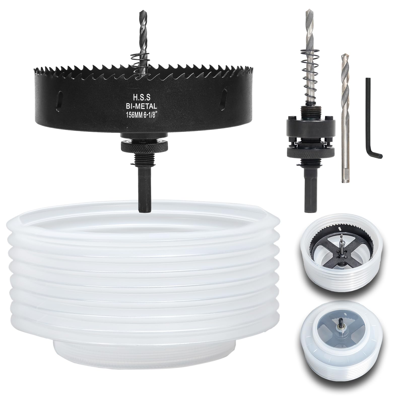 6.25" Hole Saw with Dust Bowl - Easy Drywall Cutting -20 6.25" Hole Saw with Dust Bowl - Easy Drywall Cutting -20