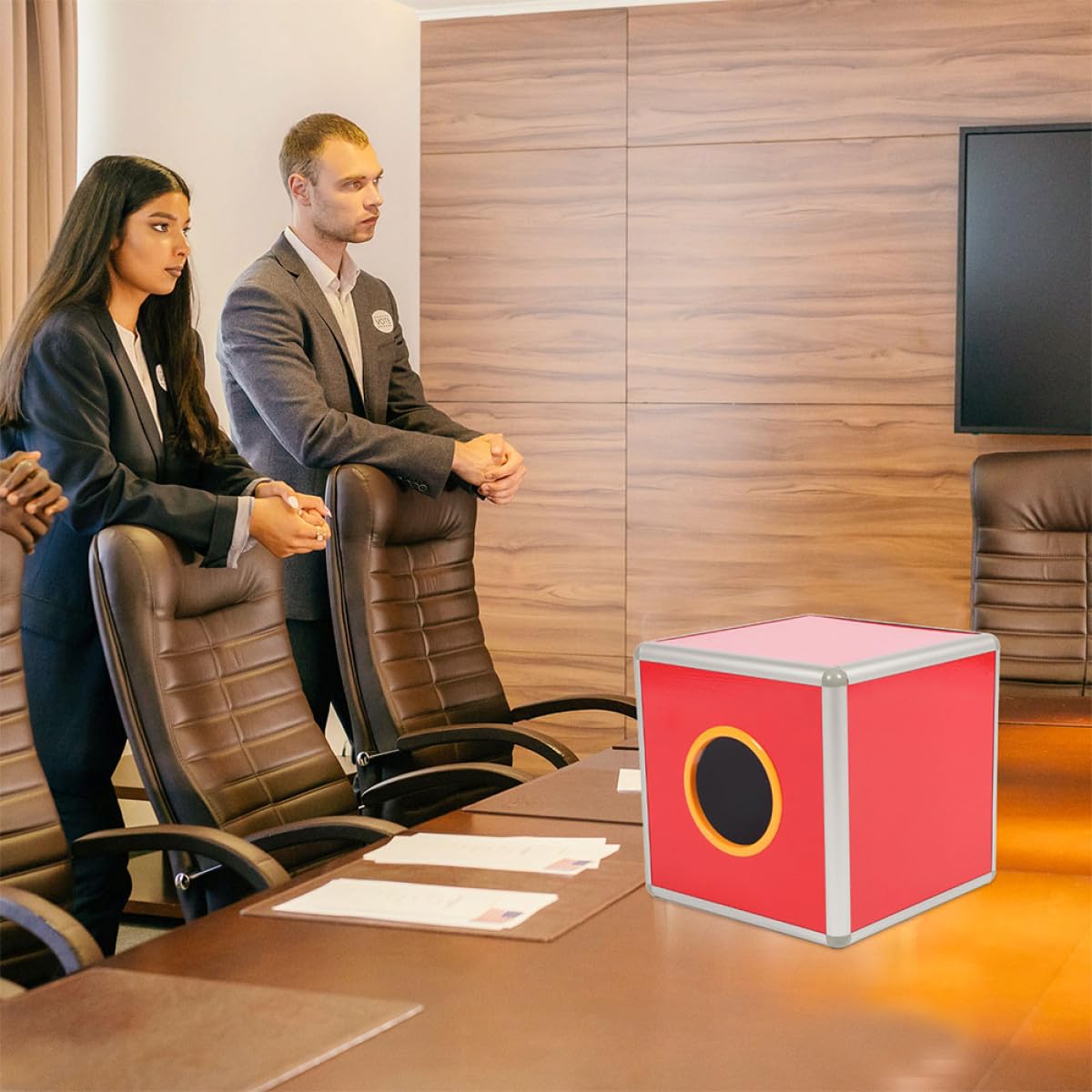 CANIGHT Multifunktionale Quadratische Losbox Rote Undurchsichtige Abstimmungs und Spendenbox für Partys und Firmenfeiern Sammelbox für Tickets, Gebete und Karten Robuste Spielkiste