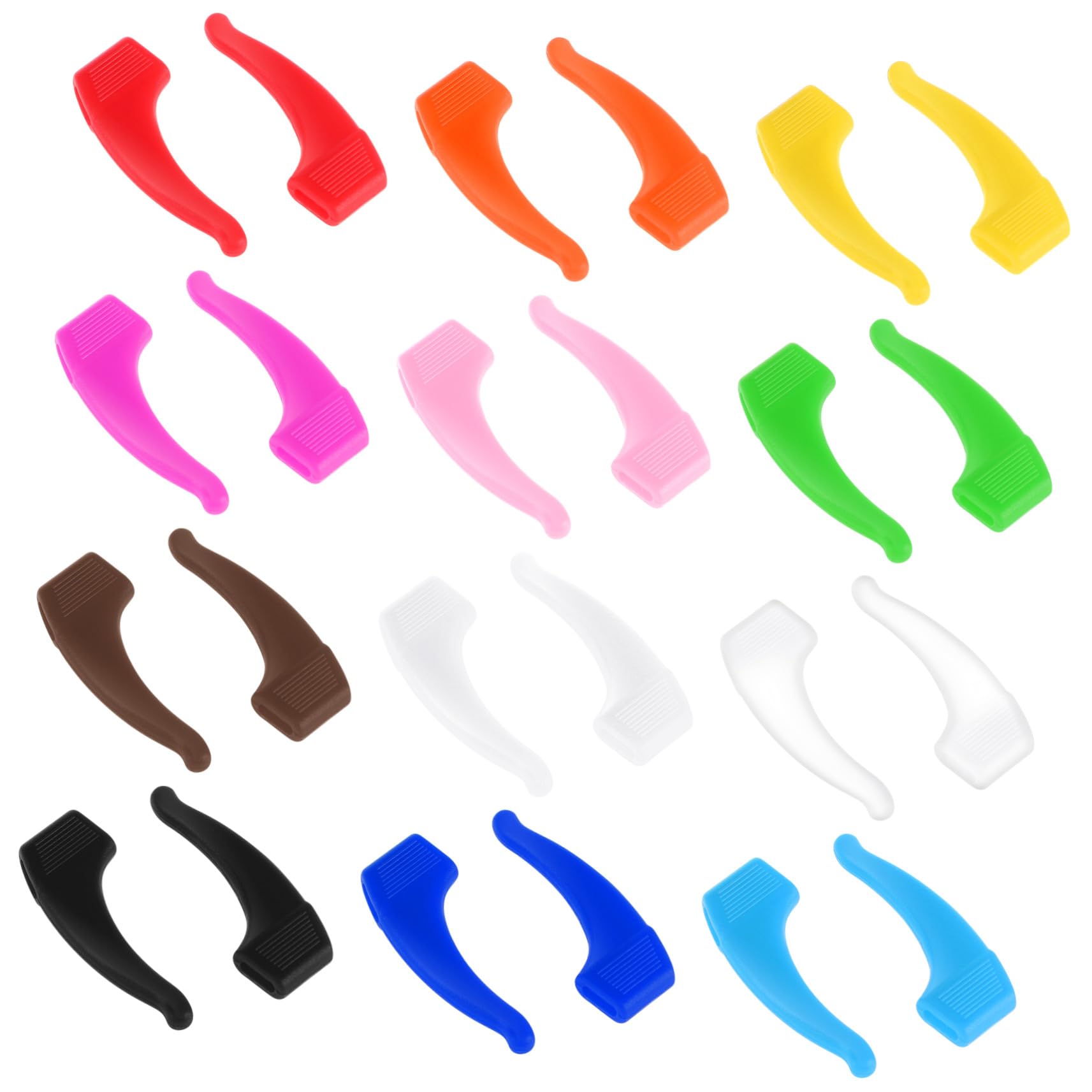 Crochet D’oreille en Silicone pour Lunettes Antidérapant, 12 Paires