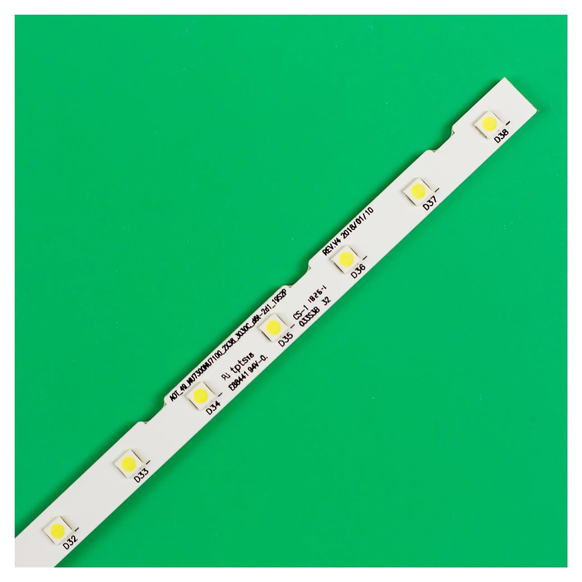 Listwa podświetlająca LED 38 diod do telewizora 49" AOT_49_NU7300_NU7100_2X38_3030C_d6t-2d1_19S2P rev.v4 UE49NU7140 UE49NU7100W