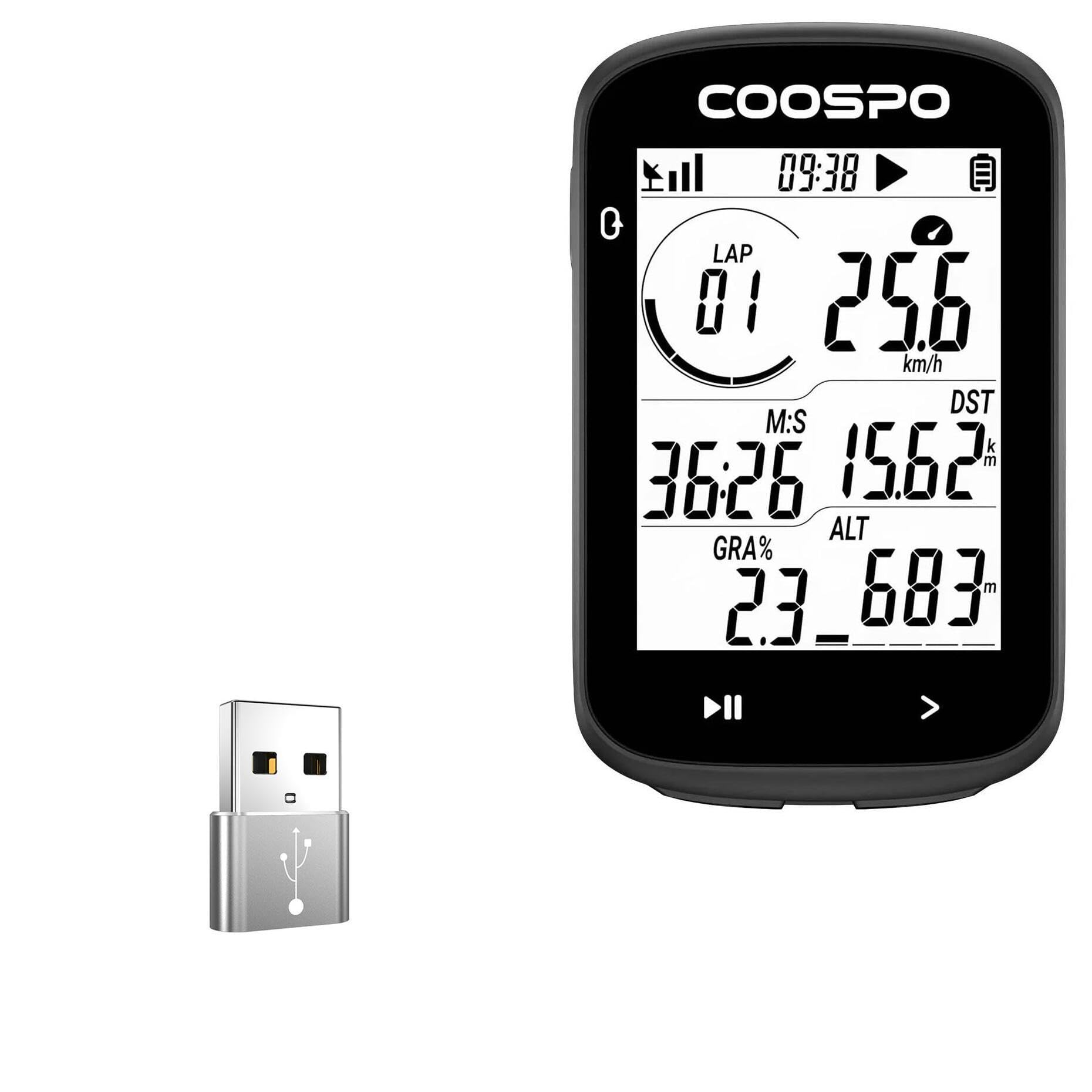 BoxWave Adapter Compatible with Coospo REALROAD CS300 GPS Bike Computer - USB-A to C PortChanger (5-Pack), Type-C OTG Convert Charging Data Adapter - Metallic Silver