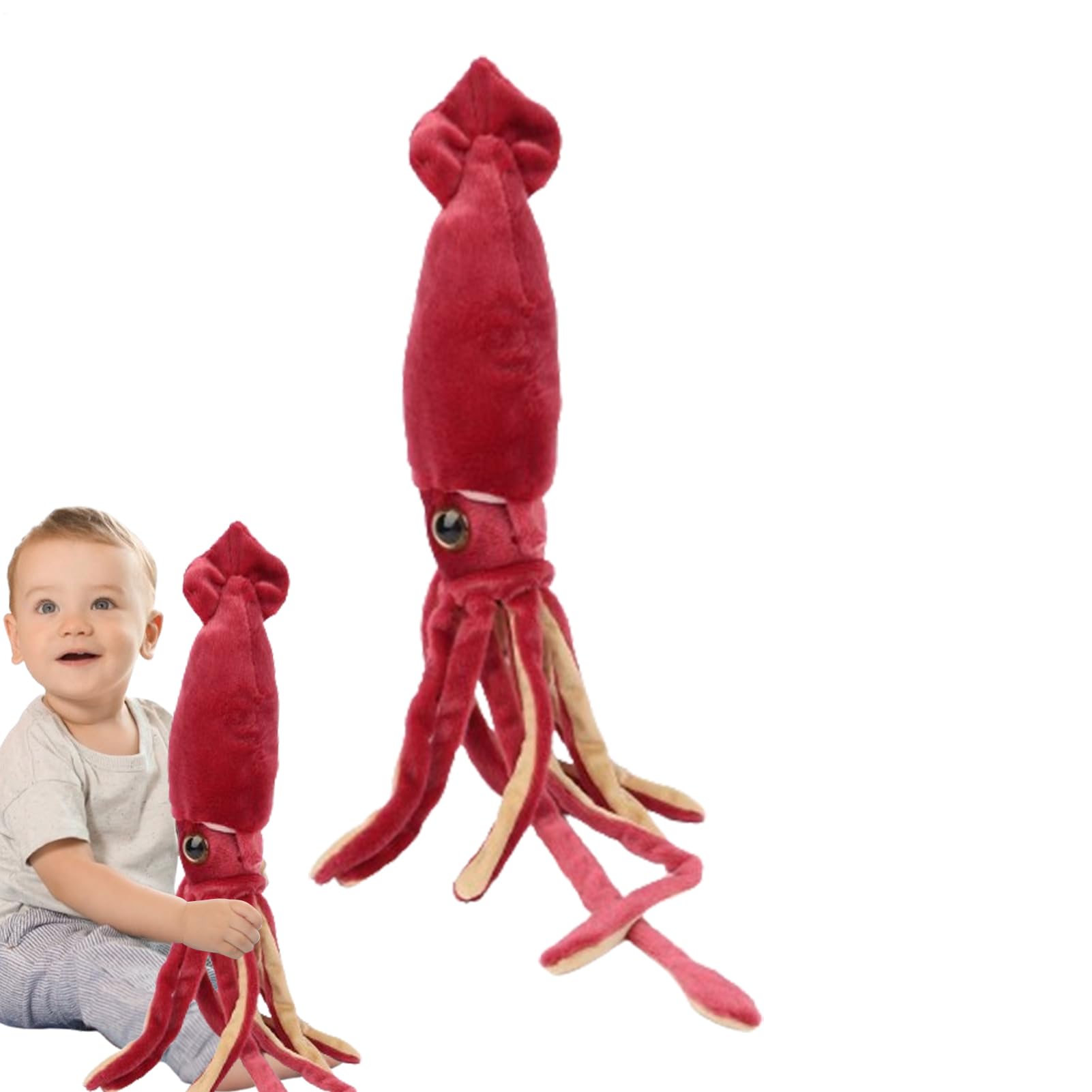 Squid Plush Toy, Squid Toy, Promised This is a Large Squid Stuffed Toy with 65cm Soft Stuffed Toy Cute Giant Squid Birthday Party -