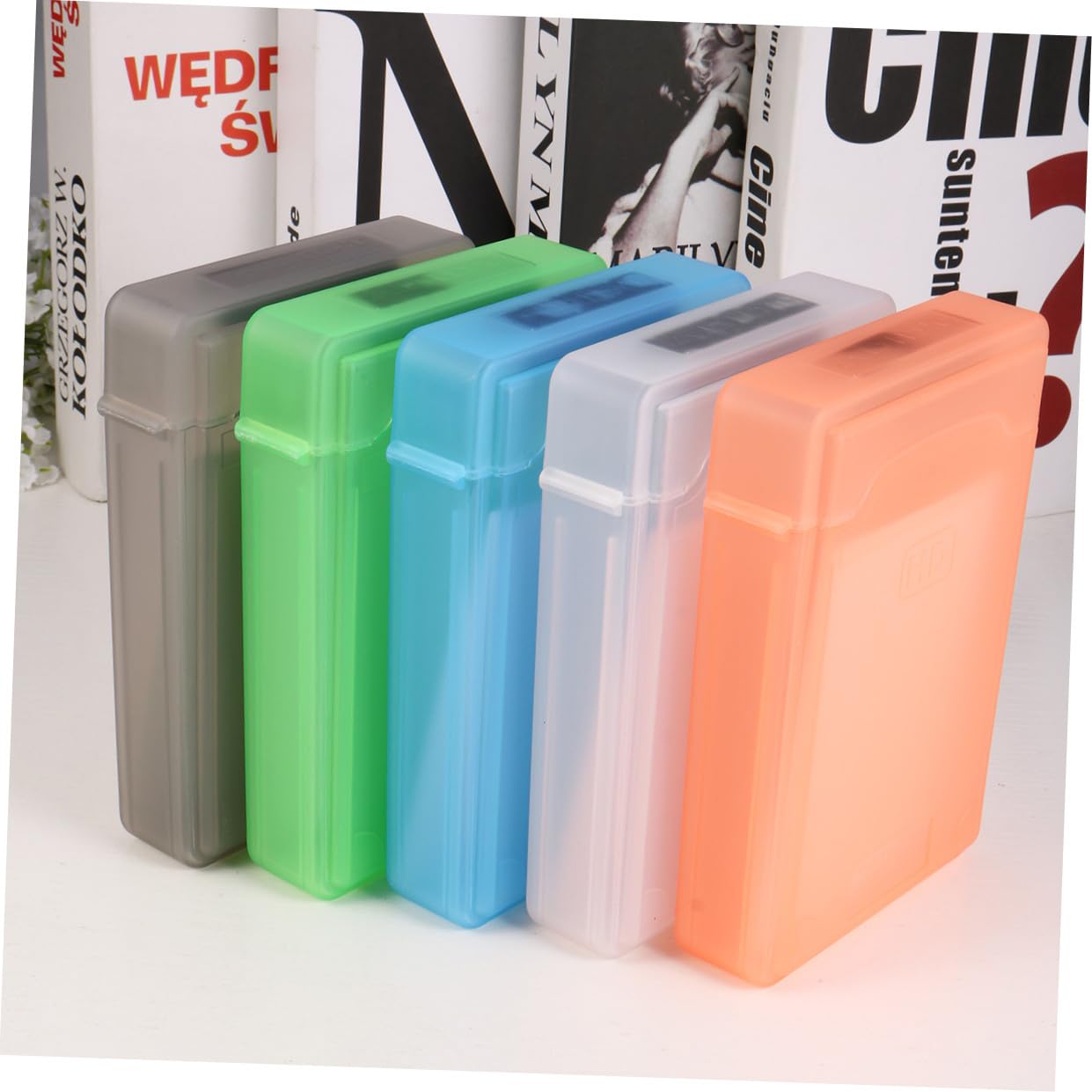 5 Pezzi Custodia Protettiva per Hard Disk Colori Misti Organizer Accessori Digitali con Chiusura Sicura Resistente Urti e Cadute per Conservazione Desktop e
