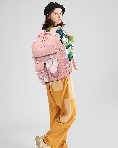 Miniatura 7 de Makukke Mochila escolar para niñas, mochila escolar para niños, escuela primaria, universidad, para adolescentes, niñas, mujeres, estudiantes,