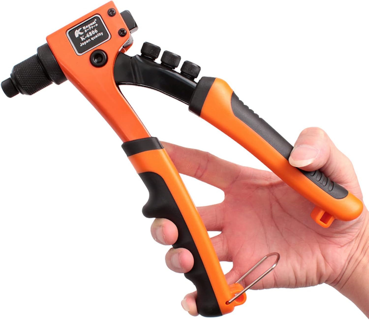 Rivet Heavy Duty Hand Riveter With 4 Interchangeable Heads 3/32"-1/8"-5/32"-3/16" For Pop Rivet Kit Hand Riveter Heavy Duty Manual Riveter