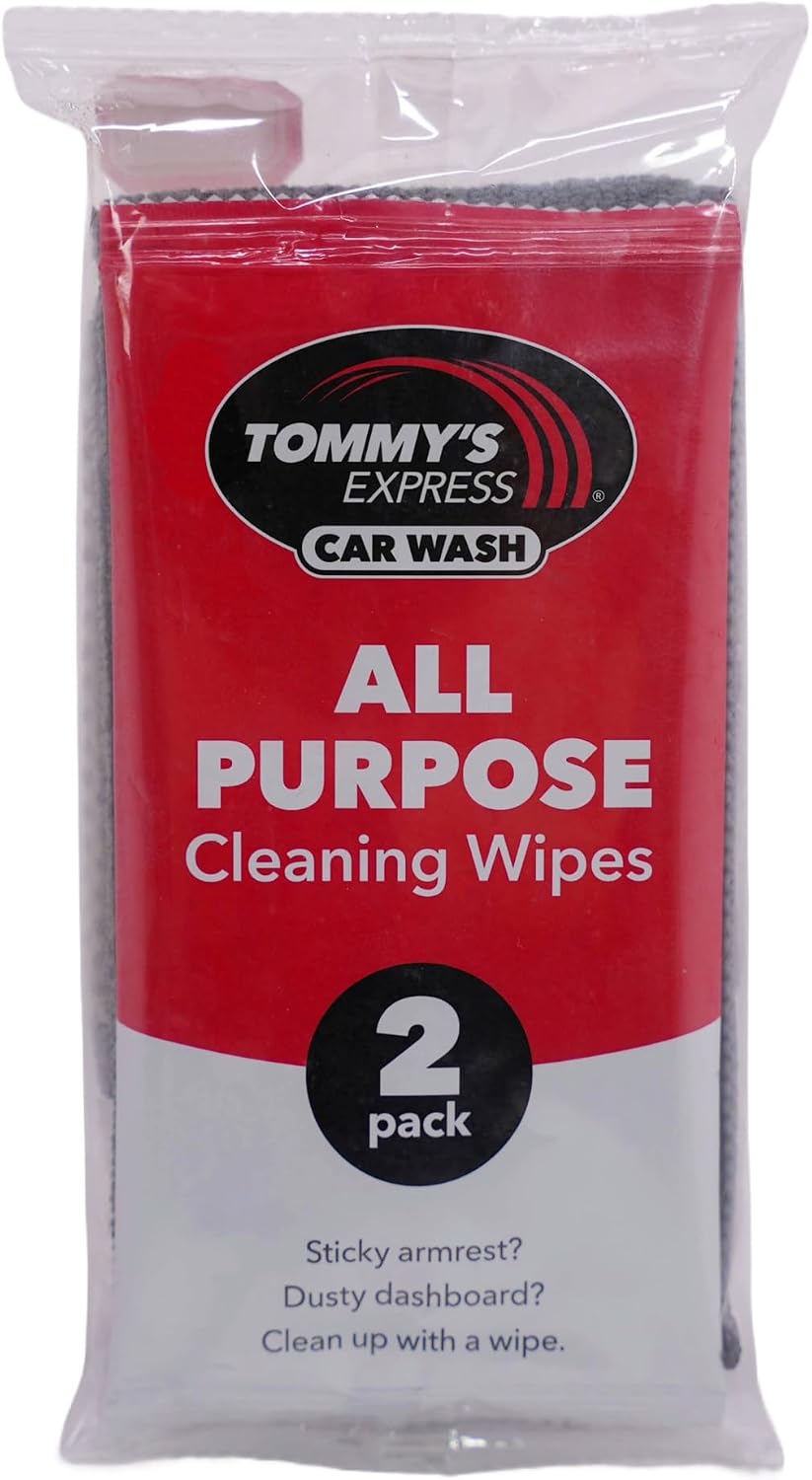 Tommy's Express Interior Cleaning Detail Kit Single Pack | Microfiber Cloth, 2x Shop Towels, 2x All-Purpose Wipes, 2x Glass Streak-Free Wipes