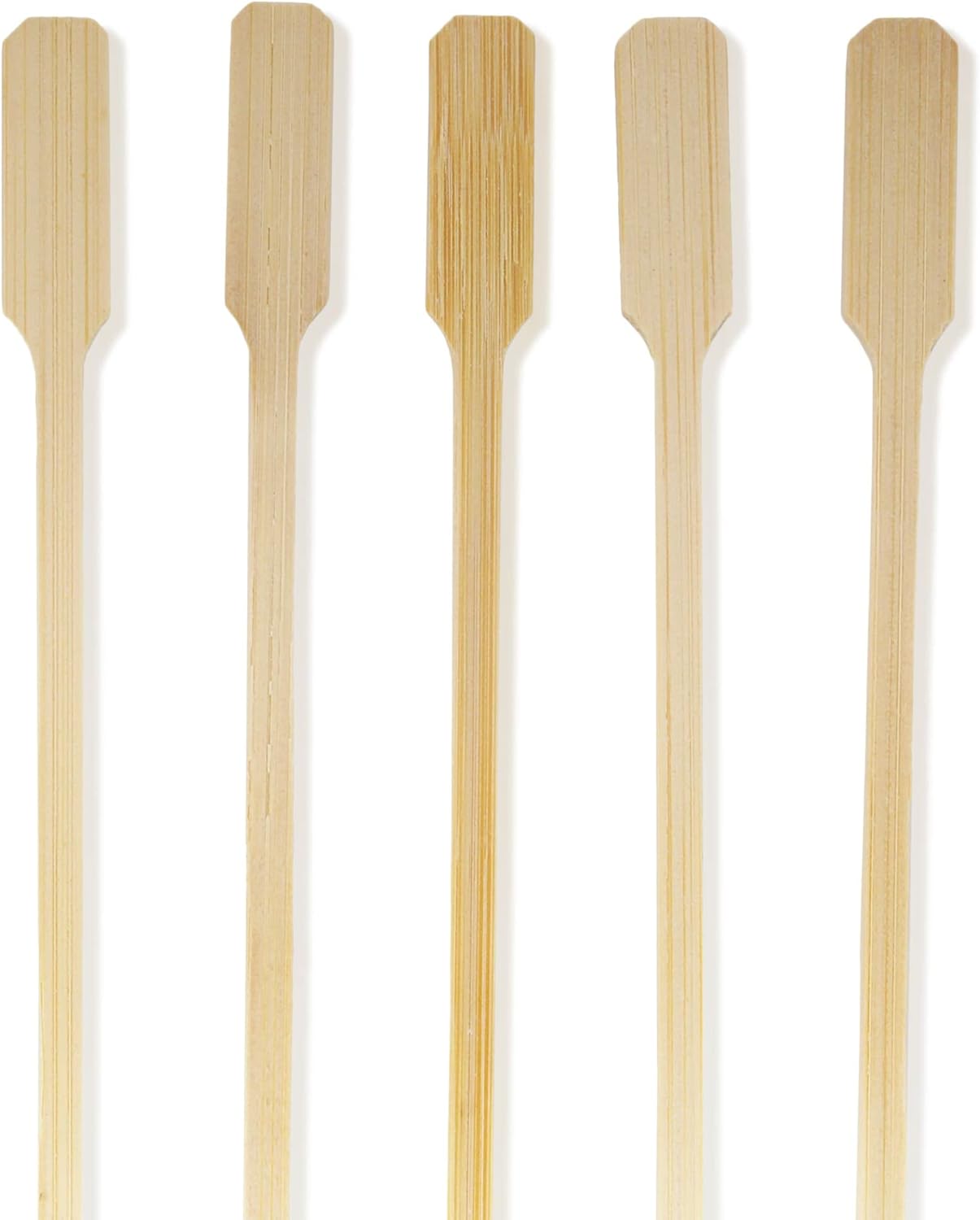 BambooMN 8.3 Premium Bamboo Arrow Shrimp Meat Fruit Kebab Skewer - Beige Colored - 300 Pieces