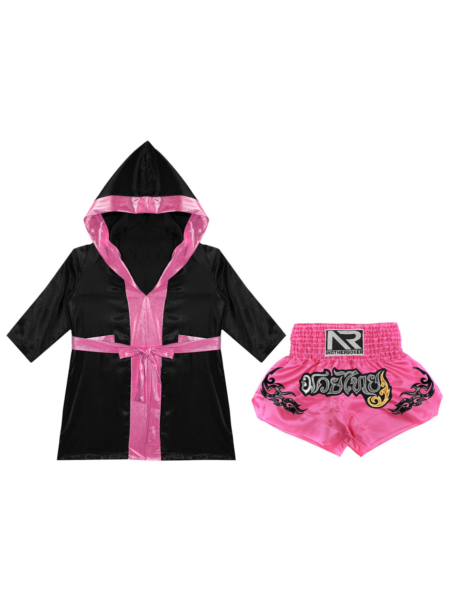 Albornoz de boxeo para niño (conjunto MMA), diseño de MMA con pantalones cortos Muay Thai Kick Boxing Combat