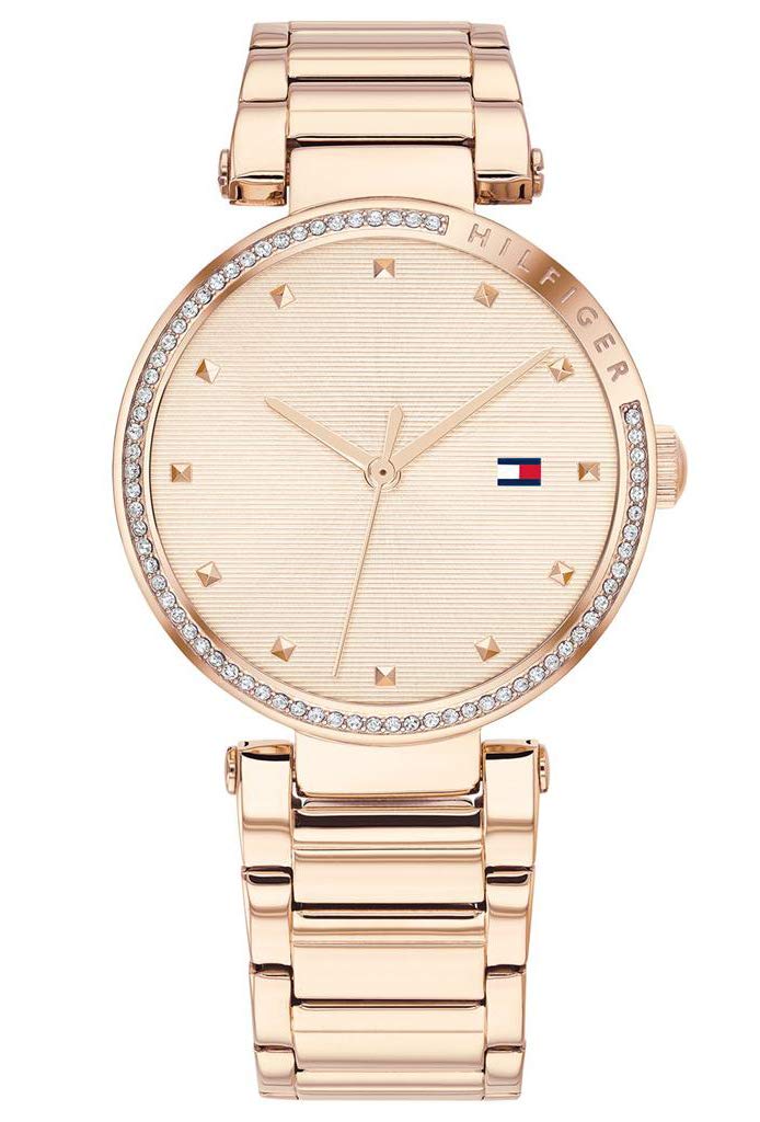 Tommy Hilfiger Women's Light Rose Gold Dial Ionic Plated Carnation Gold Steel Watch - 1782237